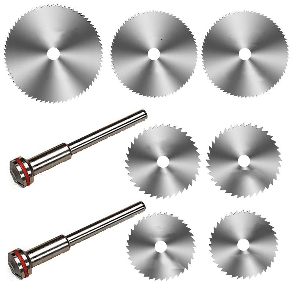 7 - Piece Miniature Saw Blade And Mandrel Set