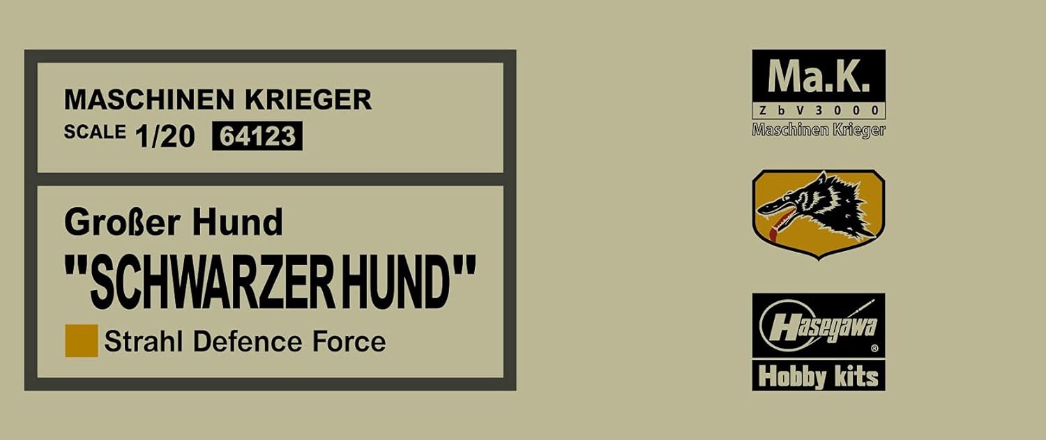 Hasegawa Maschinen Krieger Moon Type Humanoid Unmanned Interceptor Luna Hund (Ltd Edition) Plastic Model Kit, 1/20 Scale