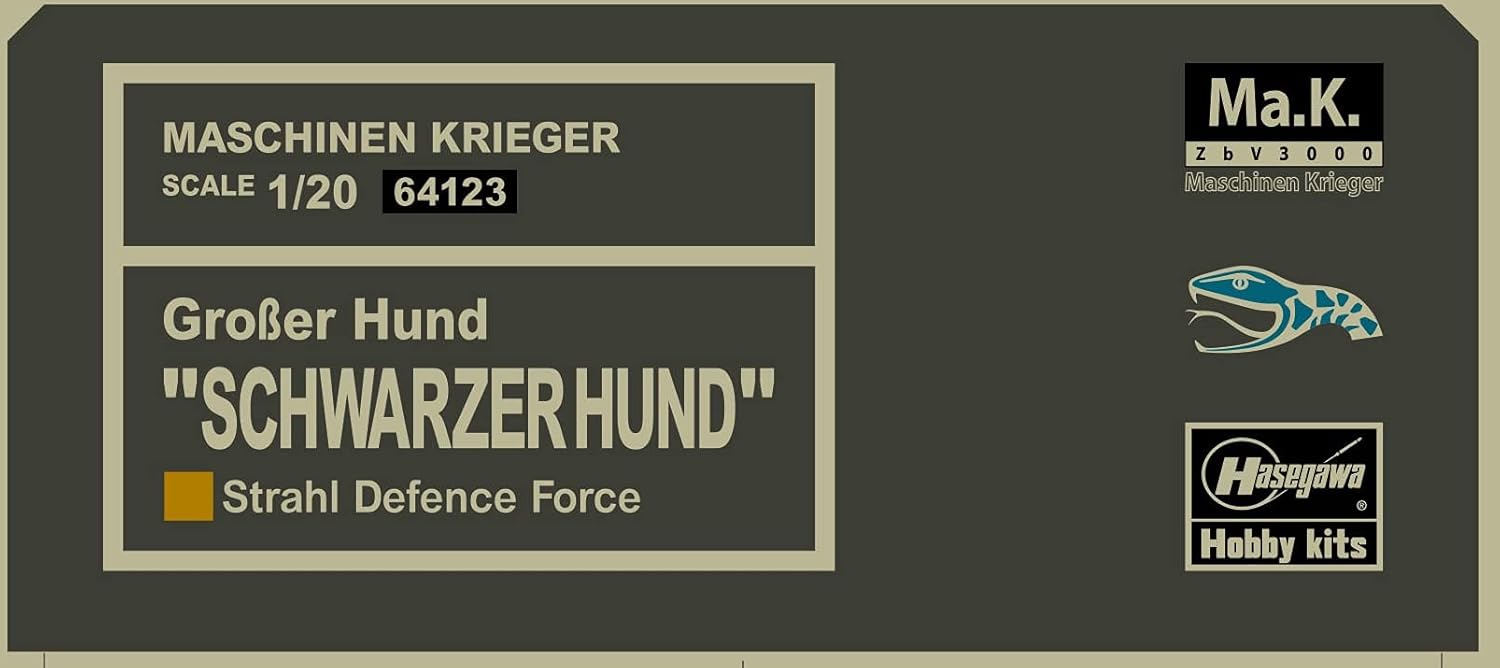 Hasegawa Maschinen Krieger Moon Type Humanoid Unmanned Interceptor Luna Hund (Ltd Edition) Plastic Model Kit, 1/20 Scale