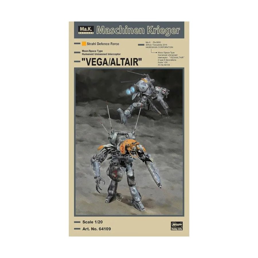 Hasegawa Maschinen Krieger Moon Type Humanoid Unmanned Interceptor Luna Hund (Ltd Edition) Plastic Model Kit, 1/20 Scale