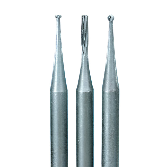 High Speed Steel Micro Cutters, Set of 3, 3/32" Shank