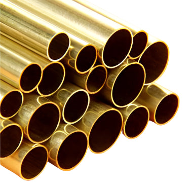 Large Round Brass Tube Assortment (18 Pieces, 12 Inches Long)