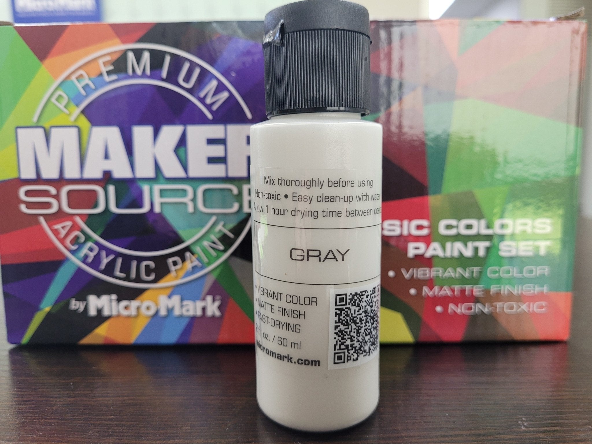 Makersource Acrylic Paint by Micro - Mark, Gray, 60ml