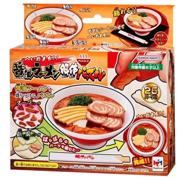 MegaHouse Ramen Puzzle (Soy Sauce Soup Ver.) Plastic Model Kit