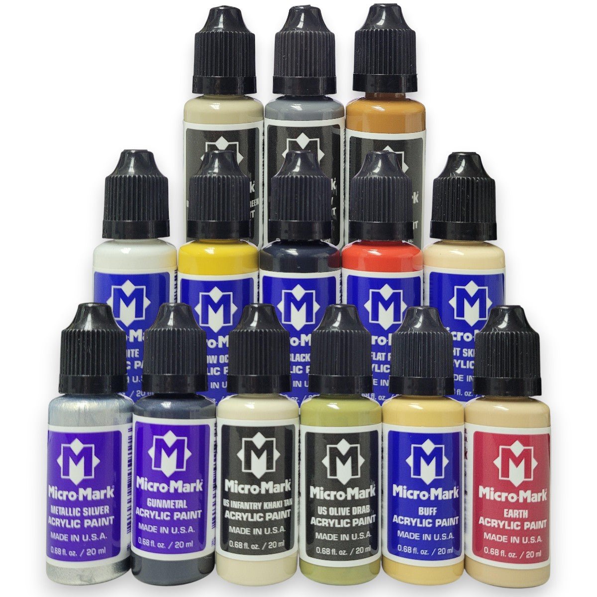 Micro - Mark 14 - Color US Medium Tank M26 Pershing Acrylic Paint Add - On