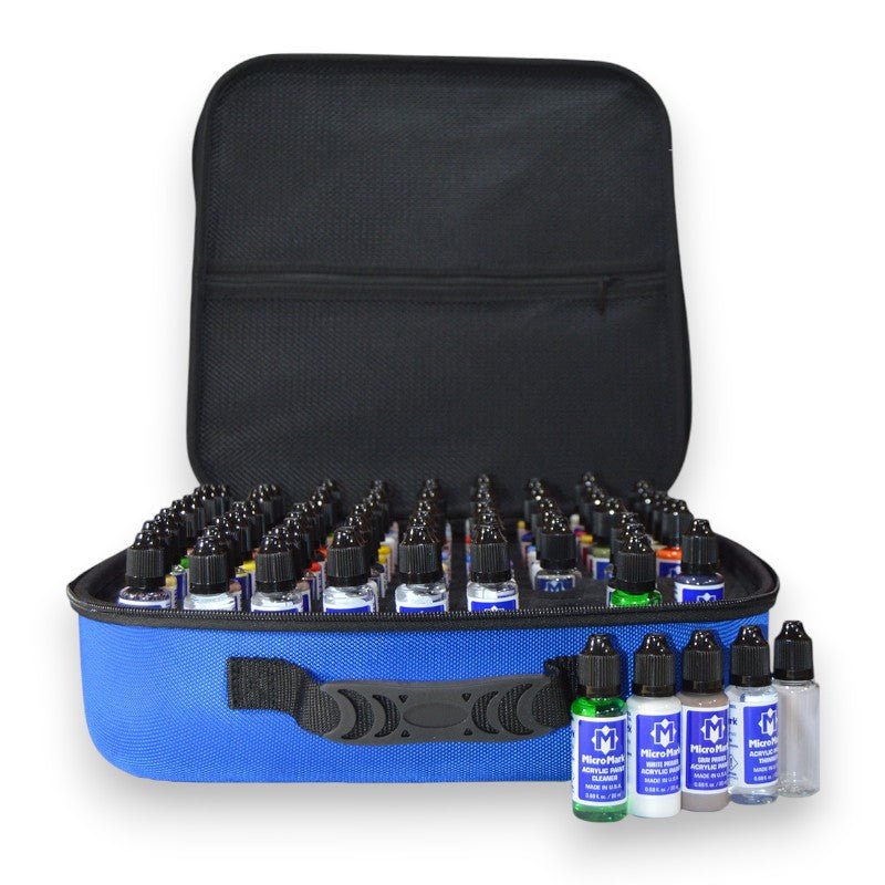 Micro - Mark Basic Acrylic Painting Set with Brushes, Mediums & Empty Bottles, 89 - Piece