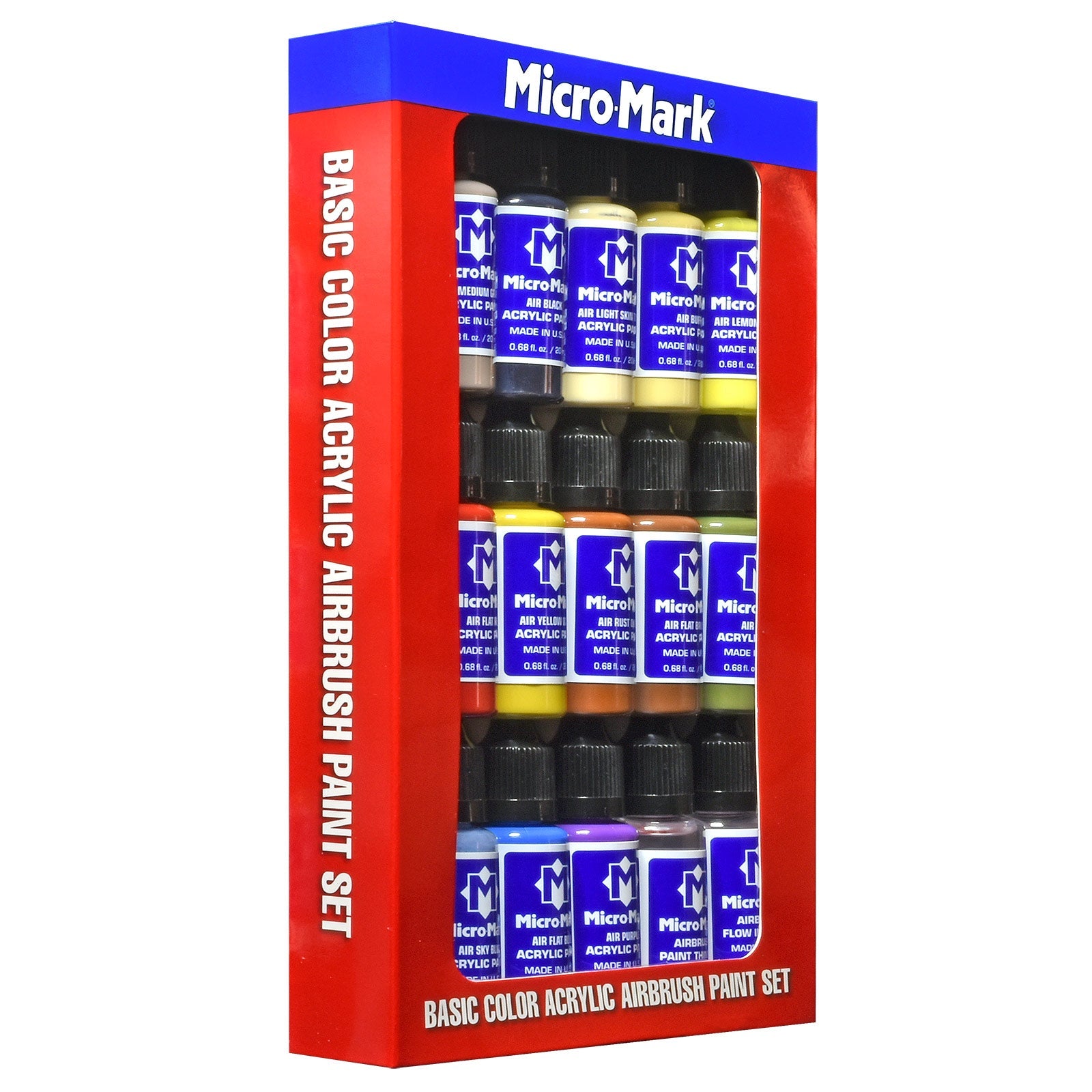 Micro - Mark Basic Color Acrylic Airbrush Paint Set