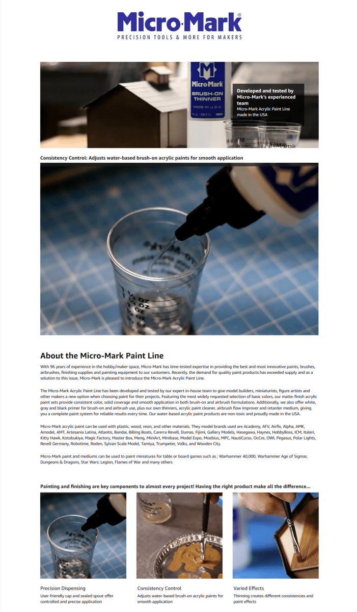 Micro - Mark Brush - on Thinner, 8 oz