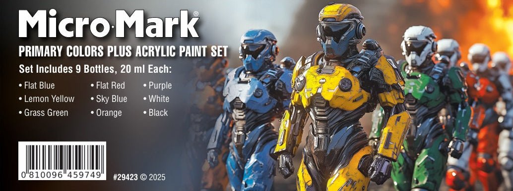 Micro - Mark Primary Colors Plus Acrylic Paint Set