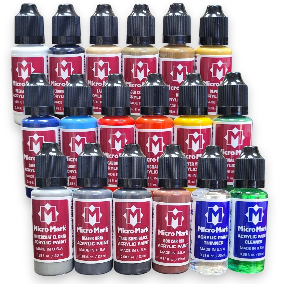 Micro - Mark Railroad Model Color Acrylic Paint Set