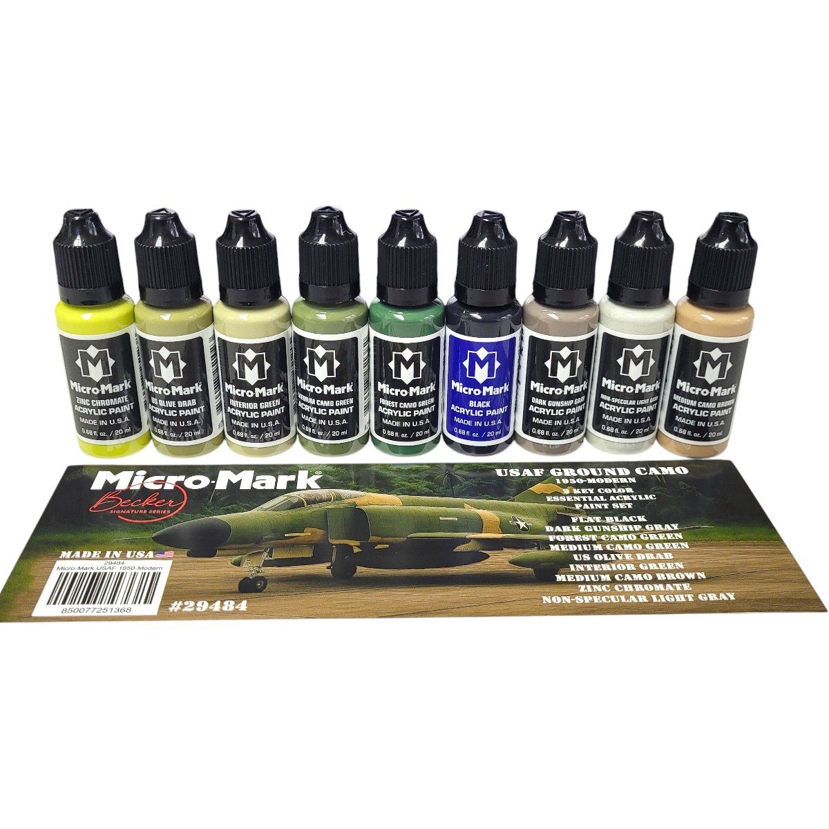 Corebazaarstore USAF 1950-Modern Ground Camo Acrylic Paint Set, 9pc