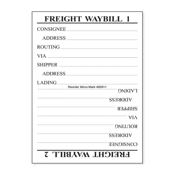 Waybills, Pad of 100