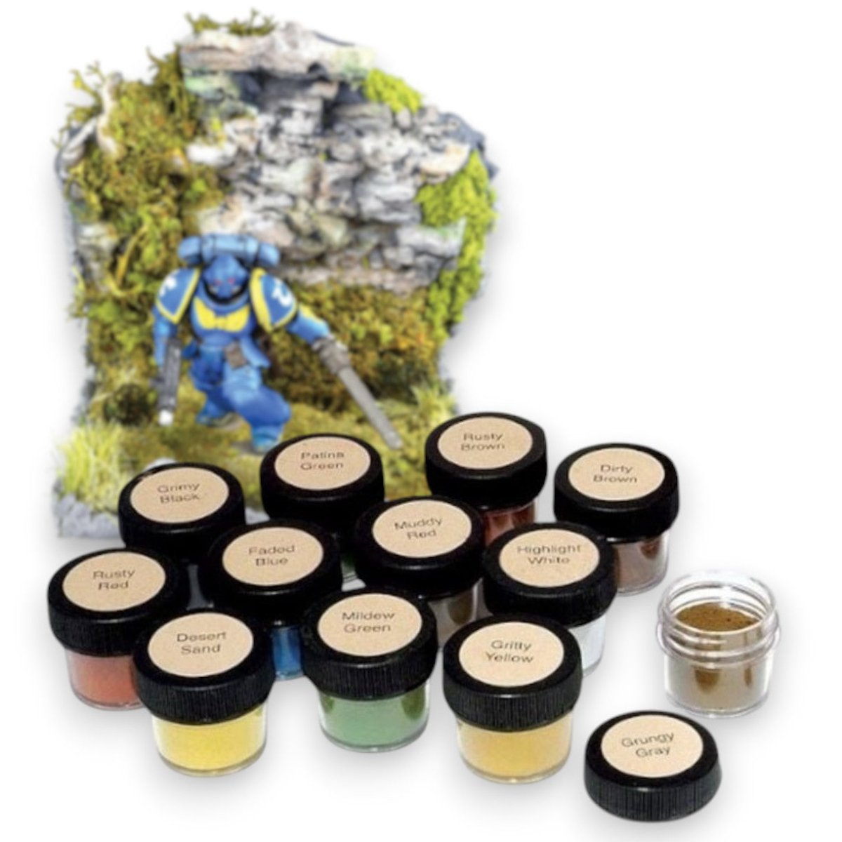 Micro - Mark Weathering Powders, Set of 12 Colors