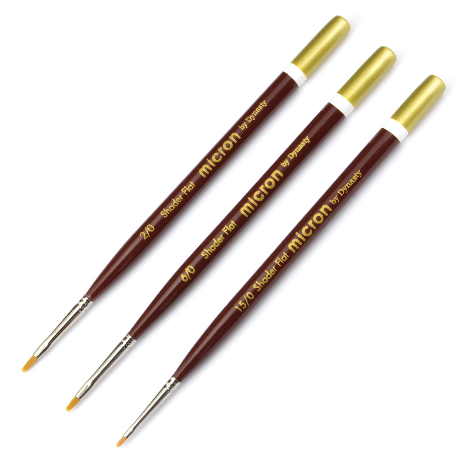 Micron Paint Brush Set No. 3 (includes Flat Shaders 15/0, 6/0, 2/0)