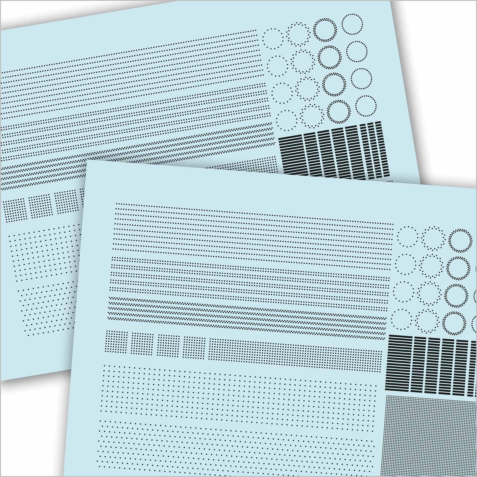 O scale decals with raised 3D rivets and other surface details