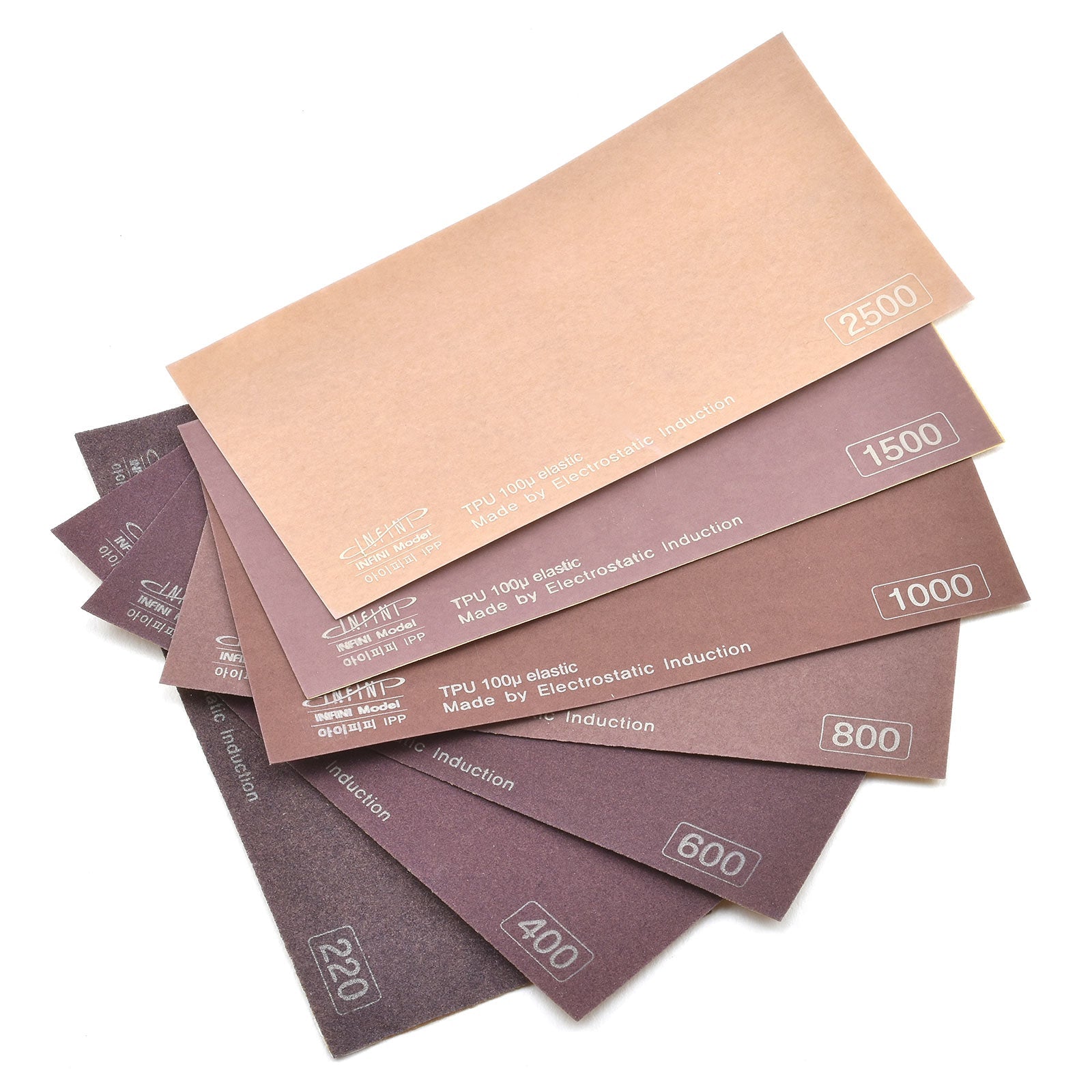 Premium Elastic Sanding Film Set By Infini Model, 220 to 2500 Grit