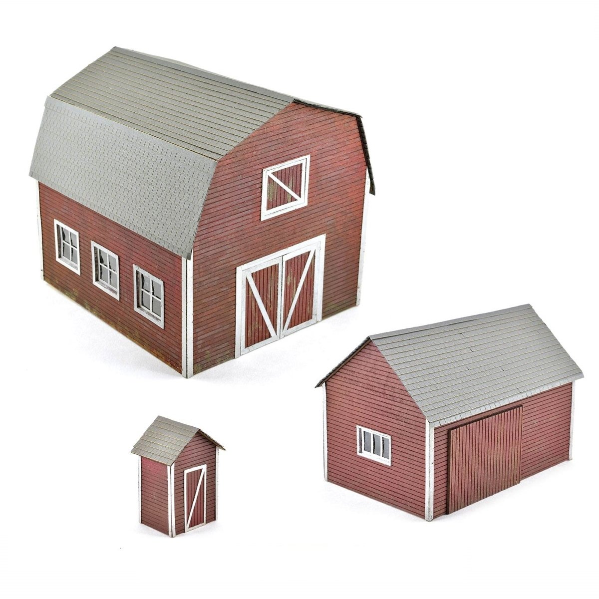 Rural Farm Structures, Deluxe Set of 3 Kits, O Scale by Scientific