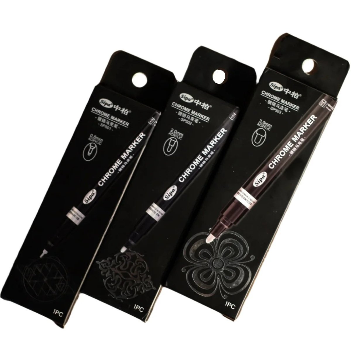 Sipa® Liquid Chrome Paint Markers 3 pc Set