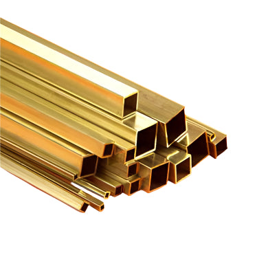 Square Brass Tube Assortment (18 Pieces, 12 Inches Long)