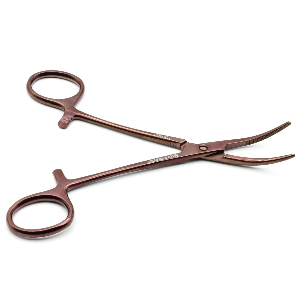 Surgical Hemostat, Curved Tip, Titanium Plated