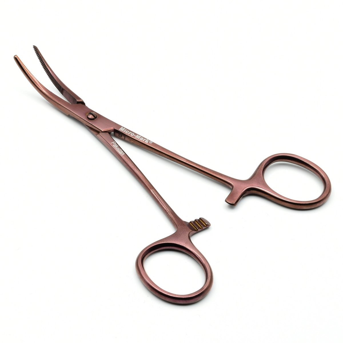 Surgical Hemostat, Curved Tip, Titanium Plated
