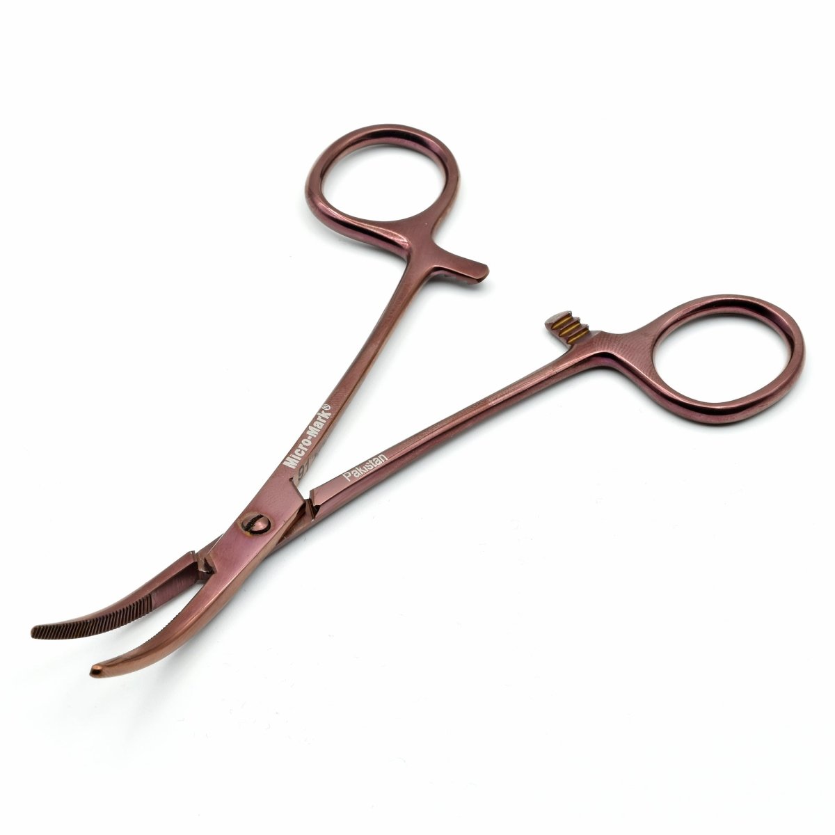 Surgical Hemostat, Curved Tip, Titanium Plated