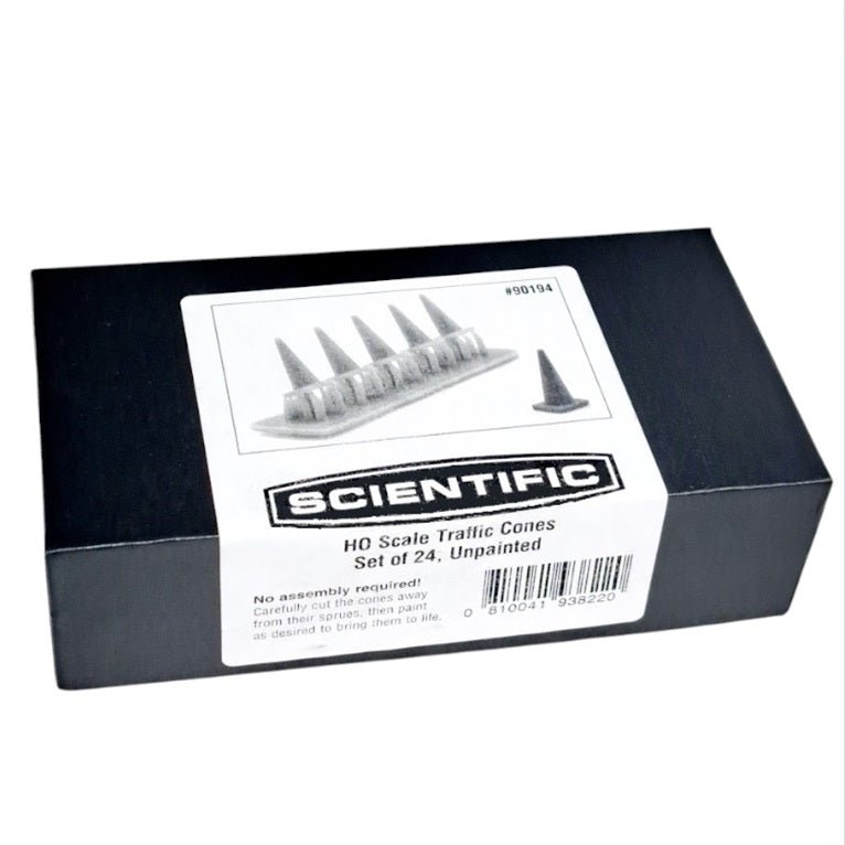 Traffic Cones, HO Scale by Scientific - Package of 24